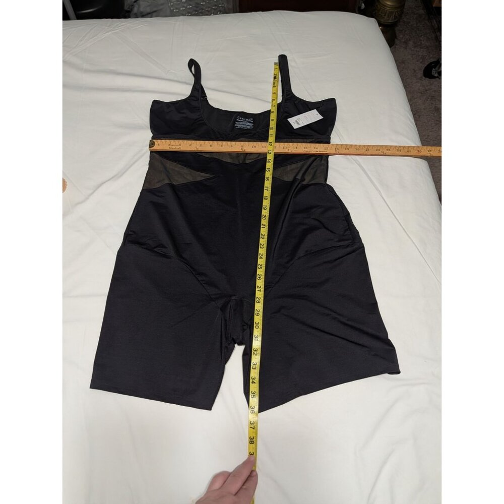 Cacique Open-Bust Thigh Shaper 26/28 Black Nylon Spandex Level 3 Max Contouring - Picture 10 of 16